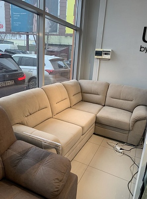 Диван АТЛАНТИК с тумбой Велюр Гулати 03 Outlet